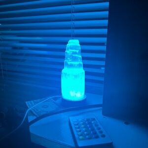 Selenite & lighted base